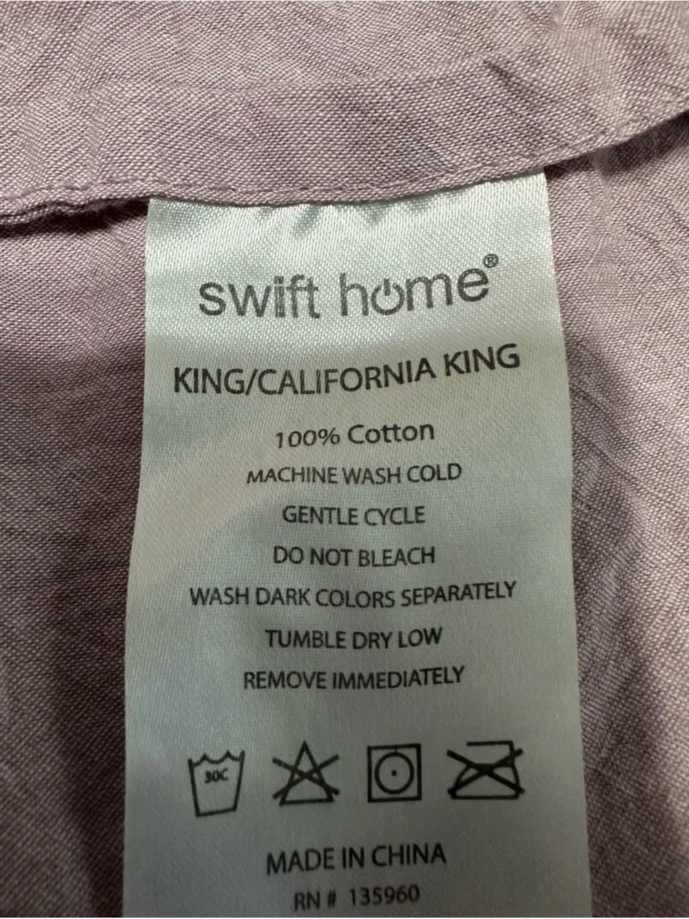 Cotton Lilac 3 pc Duvet Bedding Set - Swift Comfort king/california king.